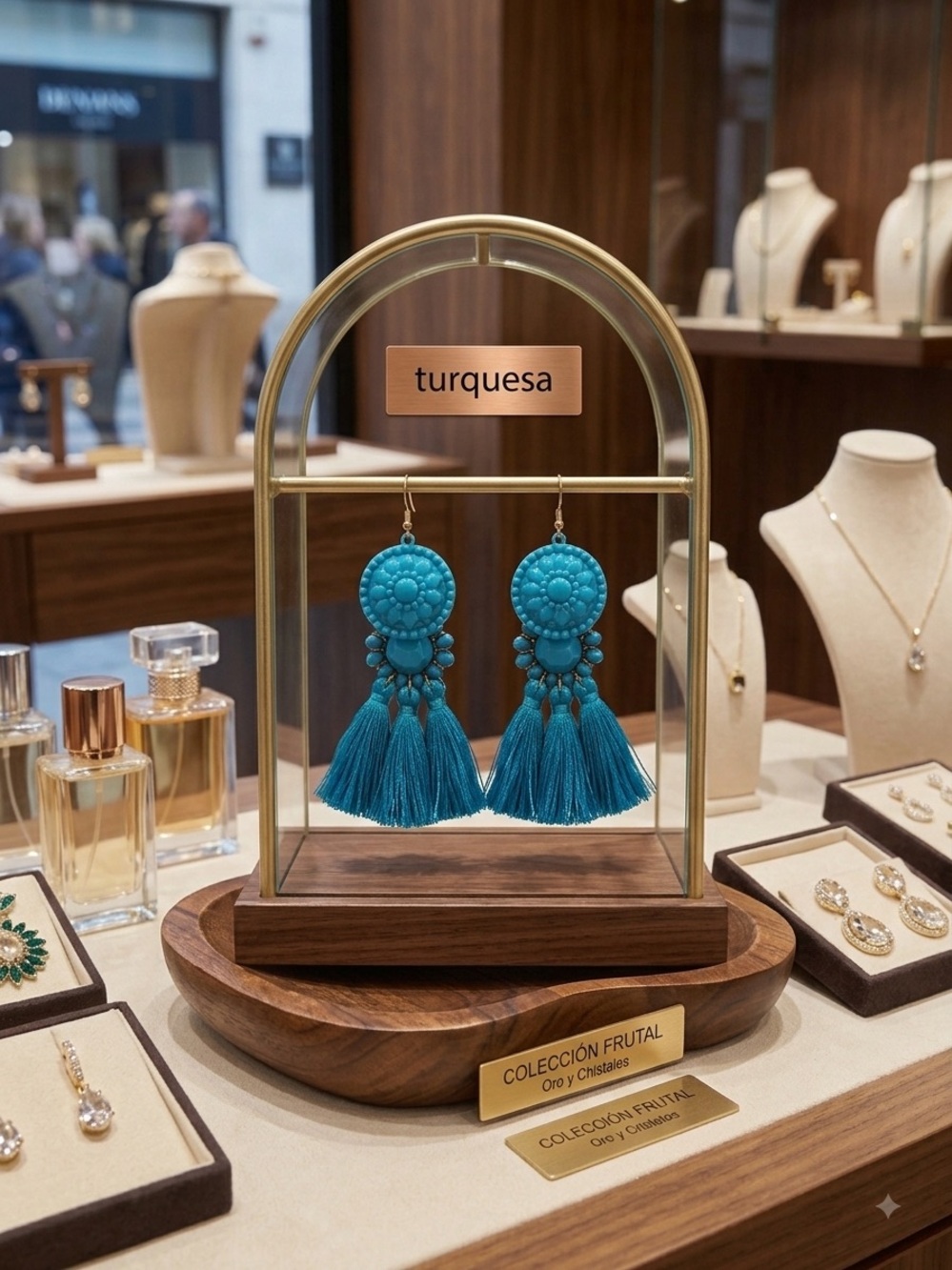 belk Turquesa Tassel Drop Earrings - Bright Turquoise Statement